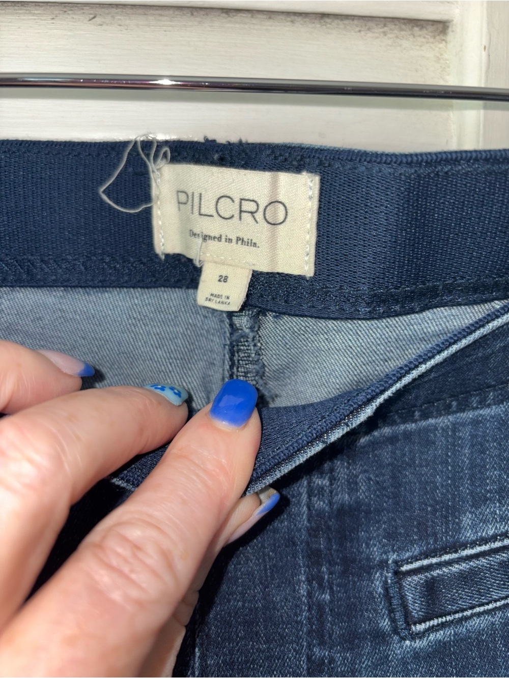 Anthropologie Pilcro Pull On Flare Jeans 28 Dark Wash High Rise Stretch Denim - Picture 3 of 7